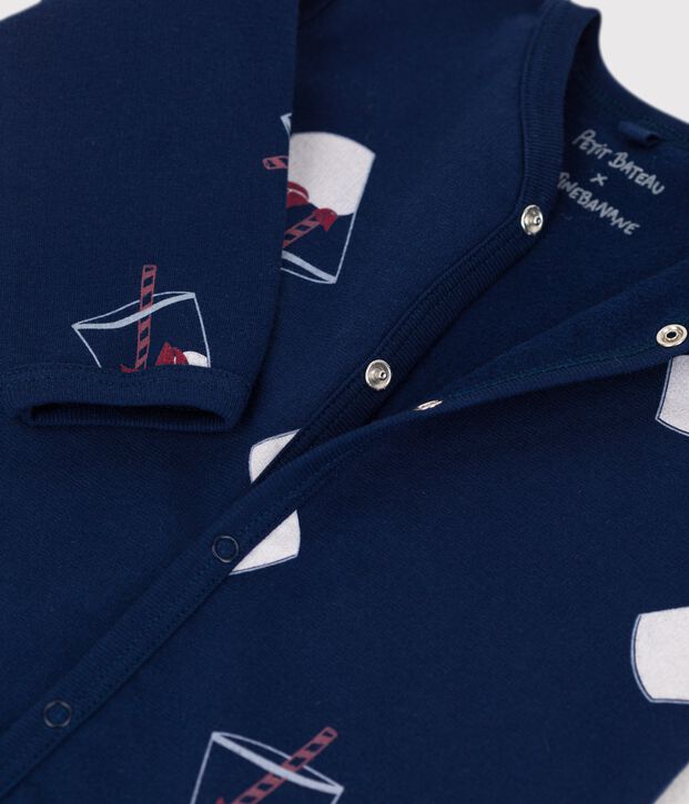 Dors bien b&eacute;b&eacute; en coton biologique Tajinebanane x Petit Bateau bleu/multicouleur