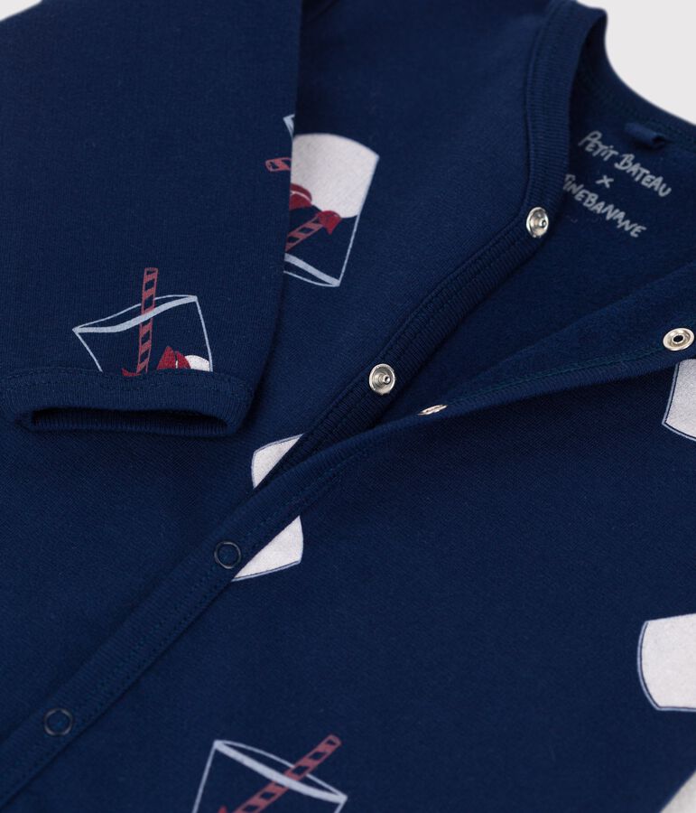 Dors bien b&eacute;b&eacute; en coton biologique Tajinebanane x Petit Bateau bleu/multicouleur