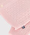 Effen babyvestje in tricot van wol en katoen roze JOLI