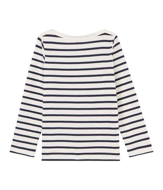 Marinière voor jongens en meisjes beige COQUILLE/blauw SMOKING