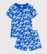 Pyjama short imprimé en coton enfant