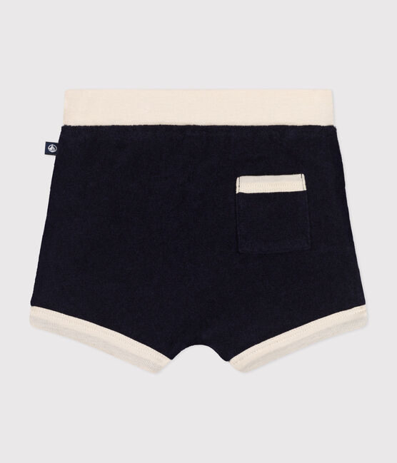 Short in bouclé badstof voor baby's blauw SMOKING