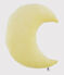 Coussin lune en velours jaune BLE