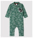 Lange jumpsuit van geborsteld fleece voor babyjongens