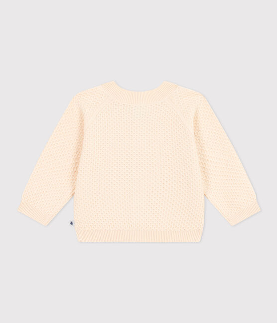 Katoenen gebreide babycardigan ecru AVALANCHE