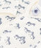 Fluwelen babypyjama met zebraprint blauw MILK/ SOIR