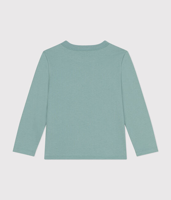 T-shirt met lange mouw van dunne jersey voor jongens groen PAUL