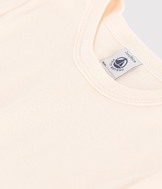Tee Shirt manches courtes en coton &eacute;cru