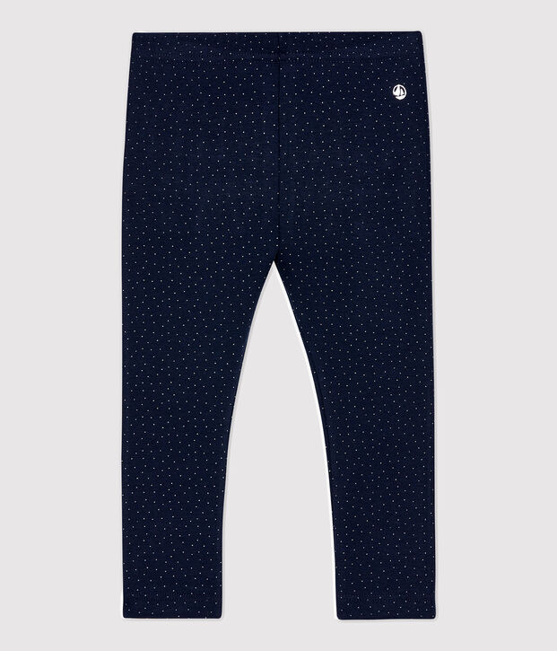 Katoenen babylegging. blauw/wit