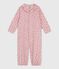 Combisac bébé en coton à col imprimé rose JOLI/blanc MULTICO