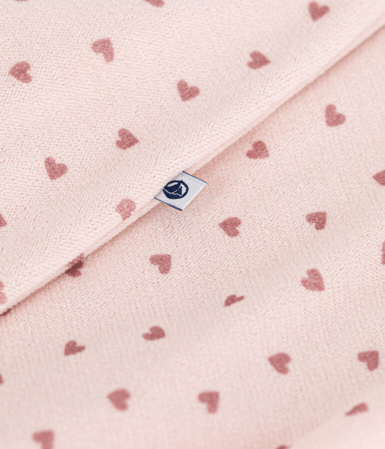 Bodyjama van velours met hartjesprint voor baby's roze SALINE/ ROSEWOOD