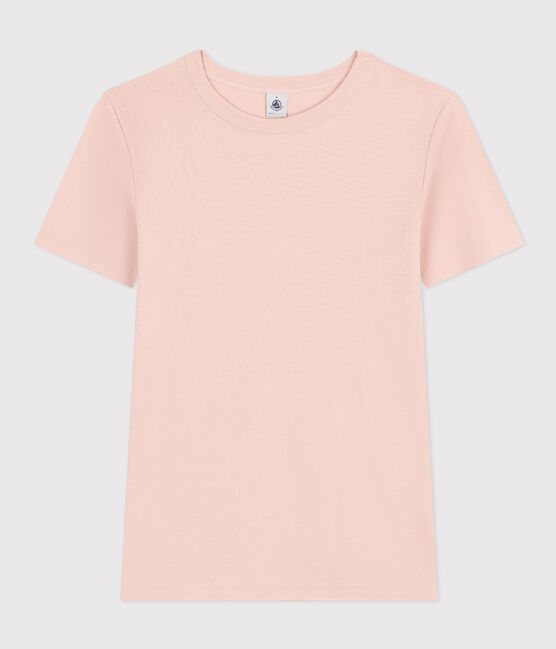 Tee-shirt L'ICONIQUE col rond en coton Femme rose SALINE