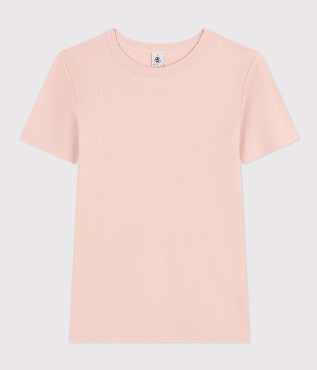 Tee-shirt L'ICONIQUE col rond en coton Femme rose