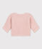 Gebreide uniseks babycardigan in ribbelsteek roze SALINE