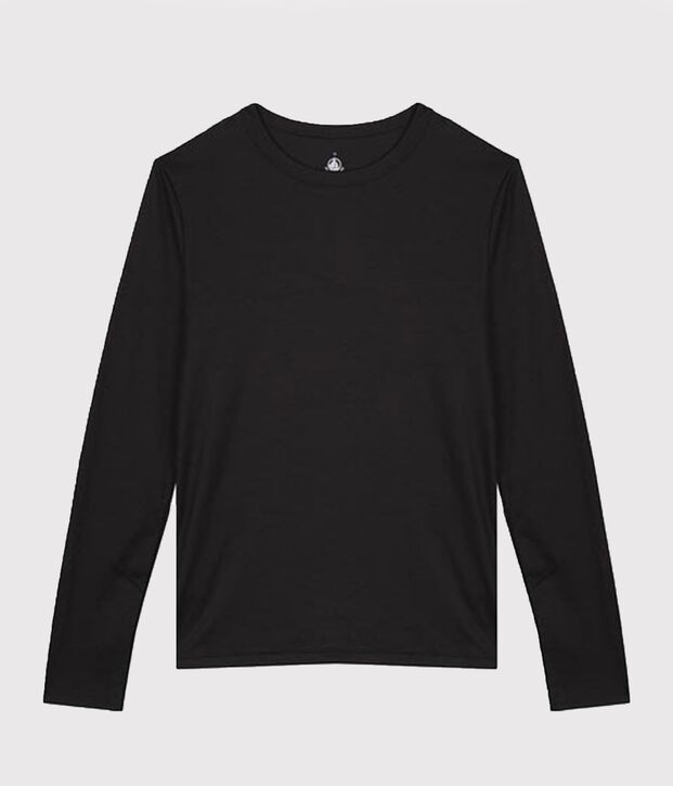 Katoenen dames T-shirt Sea island zwart