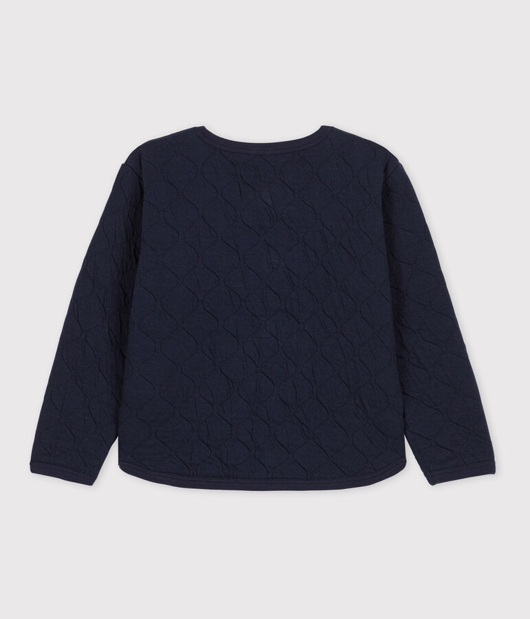 Cardigan en tubique enfant fille bleu SMOKING