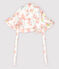 Capeline en popeline imprimé fleuri bébé fille blanc MARSHMALLOW/blanc MULTICO