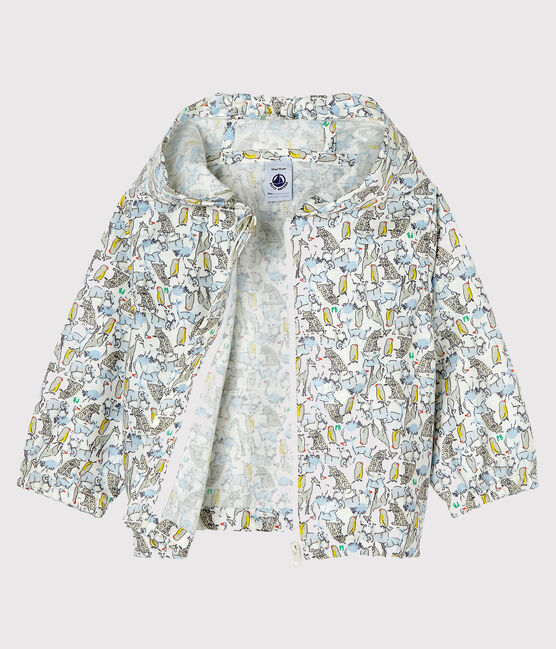Windjack met print voor baby's wit MARSHMALLOW/blauw BRUT/ MULTICO