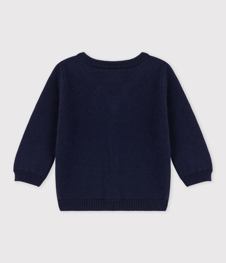 Babycardigan in tricot blauw SMOKING