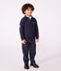 Sweatshirt esprit polo enfant en coton uni