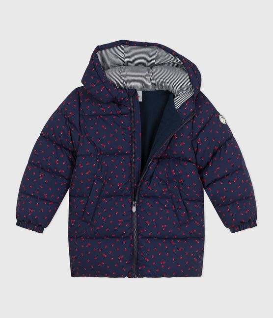 Lange donsjack met print voor kinderen blauw SOIR/ MULTICO