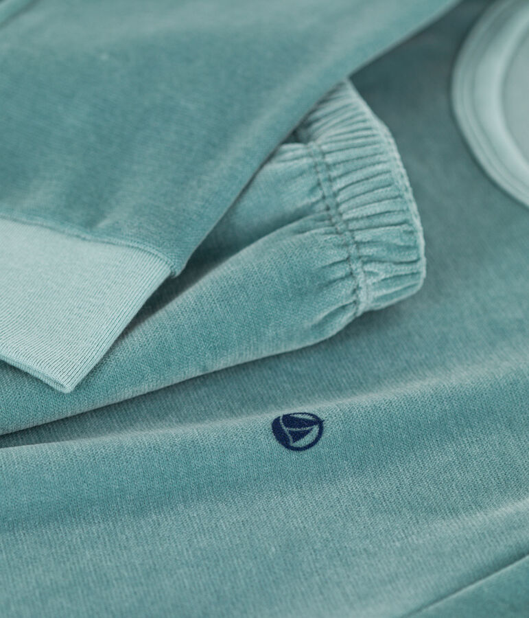 Pyjama van velours voor meisjes en jongens groen BRUT