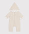 Combinaison longue ouatinée à capuche en coton bébé beige MONTELIMAR CHINE