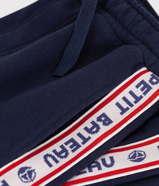 Katoenen joggingbroek voor kinderen blauw SMOKING