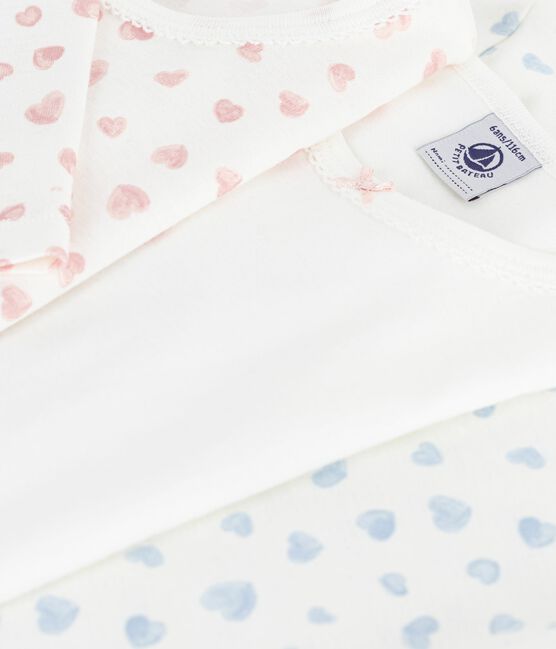 Katoenen T-shirts met lange mouwen en hartjesprint voor kinderen variante 1
