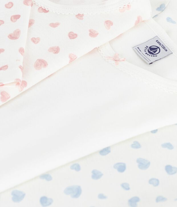 Katoenen T-shirts met lange mouwen en hartjesprint voor kinderen multicouleur