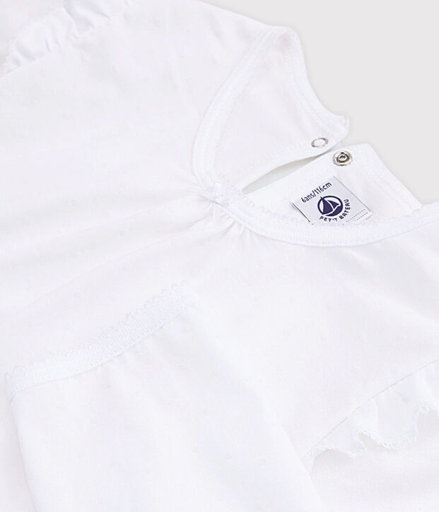 Meisjespyjama van fijn katoen wit