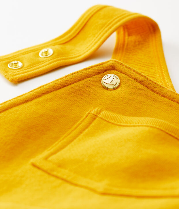 Salopette molleton b&eacute;b&eacute;. jaune