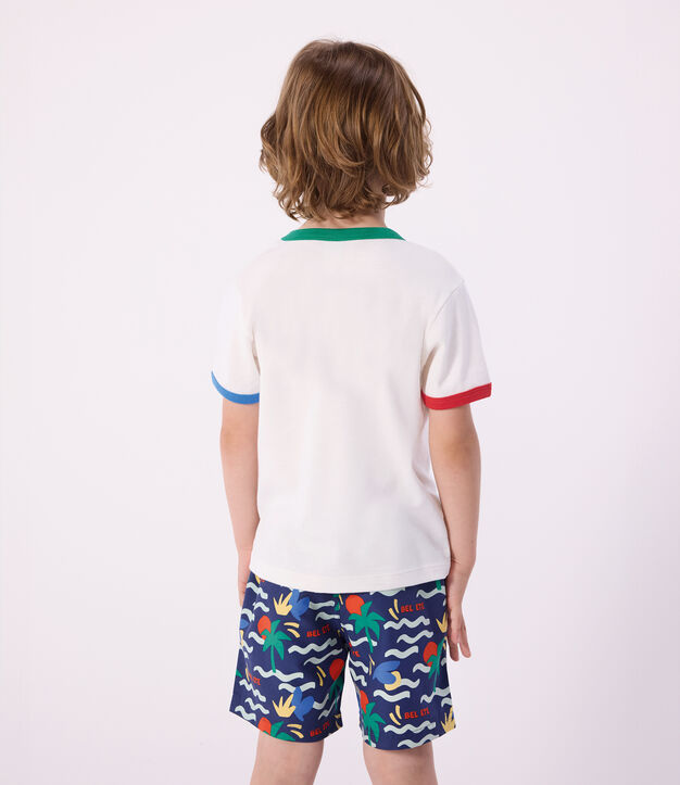 Katoenen T-shirt met korte mouwen voor kinderen wit