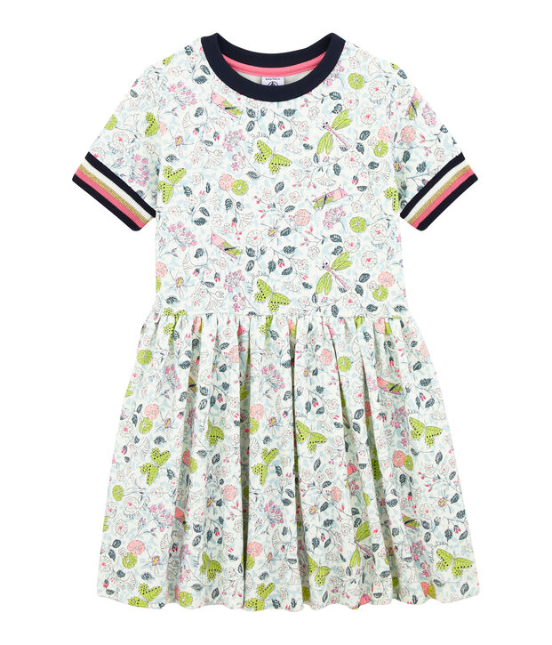 Meisjesjurkje wit/multicouleur