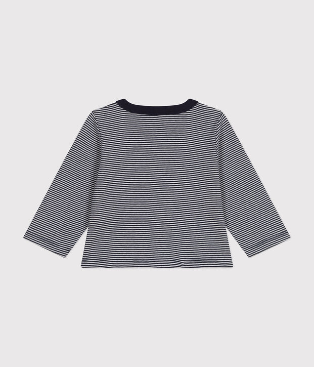 Cardigan in gestreepte tubic voor baby's blauw/wit