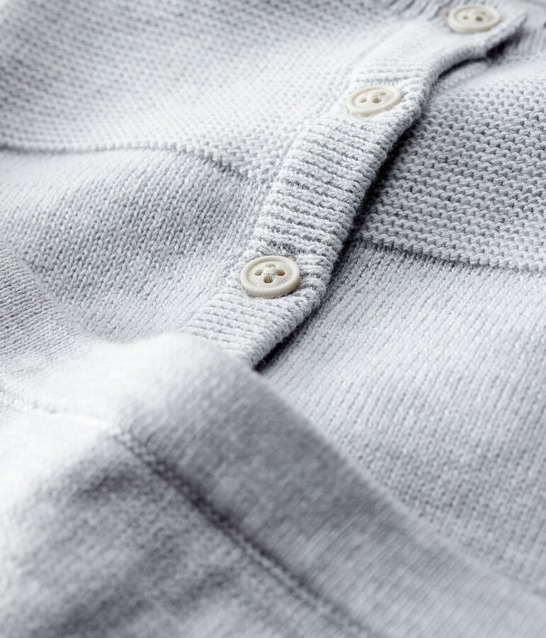 Grijze 2-delige set van biologisch katoentricot grijs