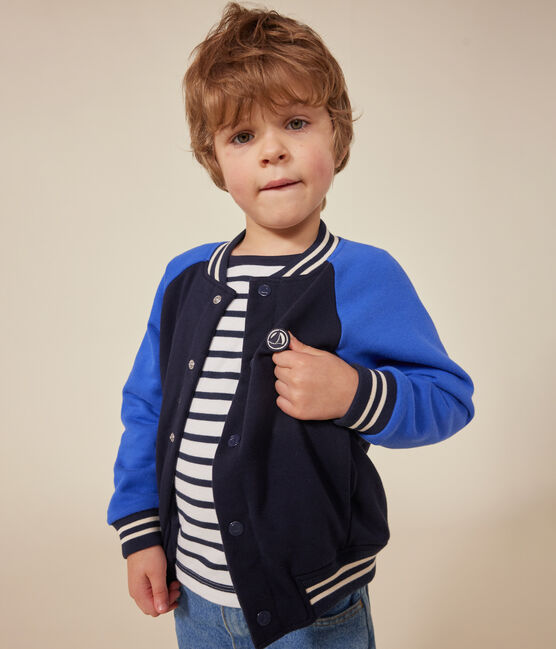 Baseballjasje van fleece voor jongens SMOKING/ CALVIN