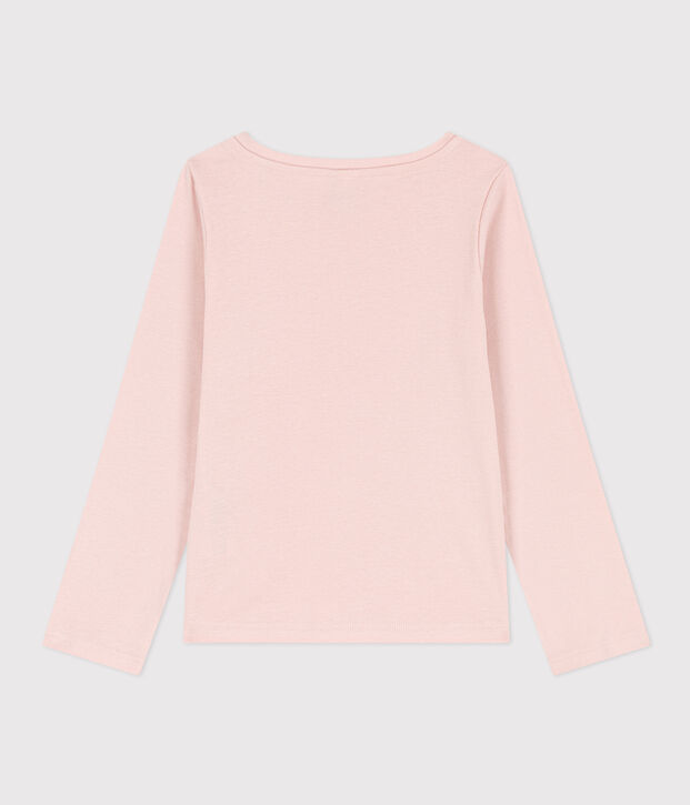 T-shirt met lange mouwen uit katoen voor meisjes roze