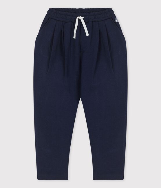 Comfortabele katoenen jongensbroek blauw SMOKING