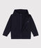 Sweatshirt zippé à capuche enfant garçon bleu SMOKING