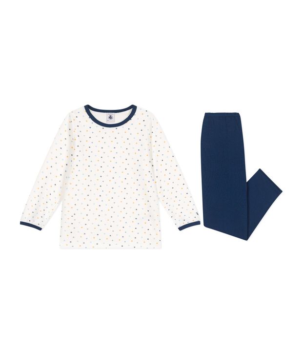 Pyjama  en velours bleu/multicouleur