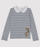 Marinière Dames Petit Bateau x Deyrolle wit MARSHMALLOW/blauw SMOKING