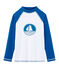 Tee shirt protection solaire fille et garçon blanc MARSHMALLOW/bleu RIYADH