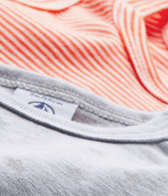 Set van 2 mouwloze body's voor babyjongens wit LOT