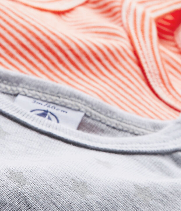 Lot de 2 bodies b&eacute;b&eacute; gar&ccedil;on sans manches blanc