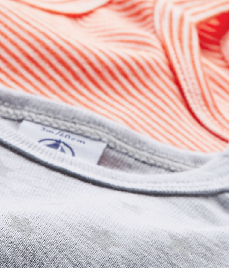 Lot de 2 bodies b&eacute;b&eacute; gar&ccedil;on sans manches blanc LOT