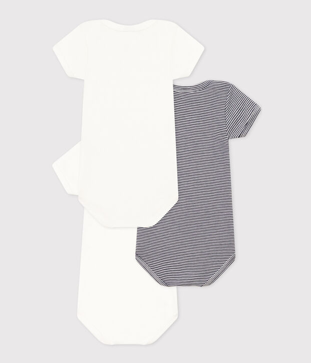 Set van 3 katoenen babybody's met korte mouwen en print van Parijs multicouleur