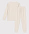 Katoenen pyjama voor kleine meisjes en jongens beige MONTELIMAR CHINE
