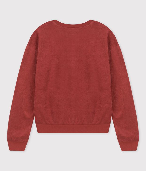 Katoenen sweatshirt voor dames bruin