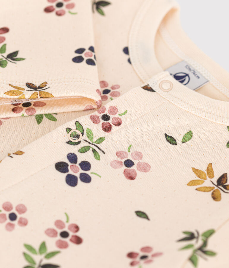 Cardigan en tubique b&eacute;b&eacute; &eacute;cru/multicouleur